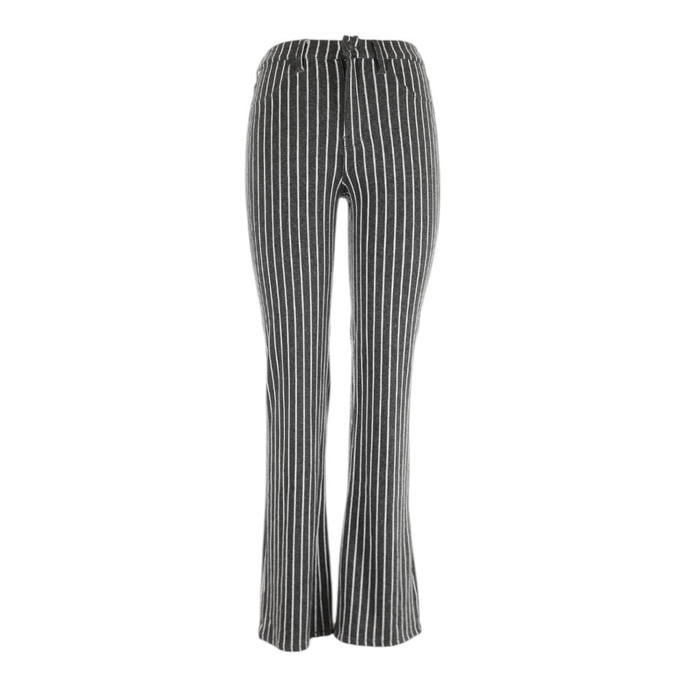 American Eagle Skinny Kick Crop Pants NWT 4 Long Super Stretchy Charcoal Striped